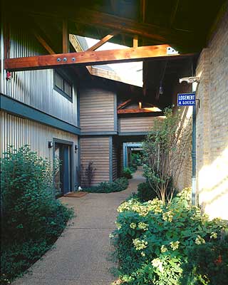 Peacock lofts courtyard